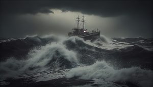 Um barco no meio da tempestade repleta de ondas. Descubra como enfrentar essas tempestades