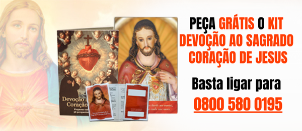 Peça grátis o Kit que convém um livro, uma estampa para emoldurar e a novena irresistível ao Coração de Jesus